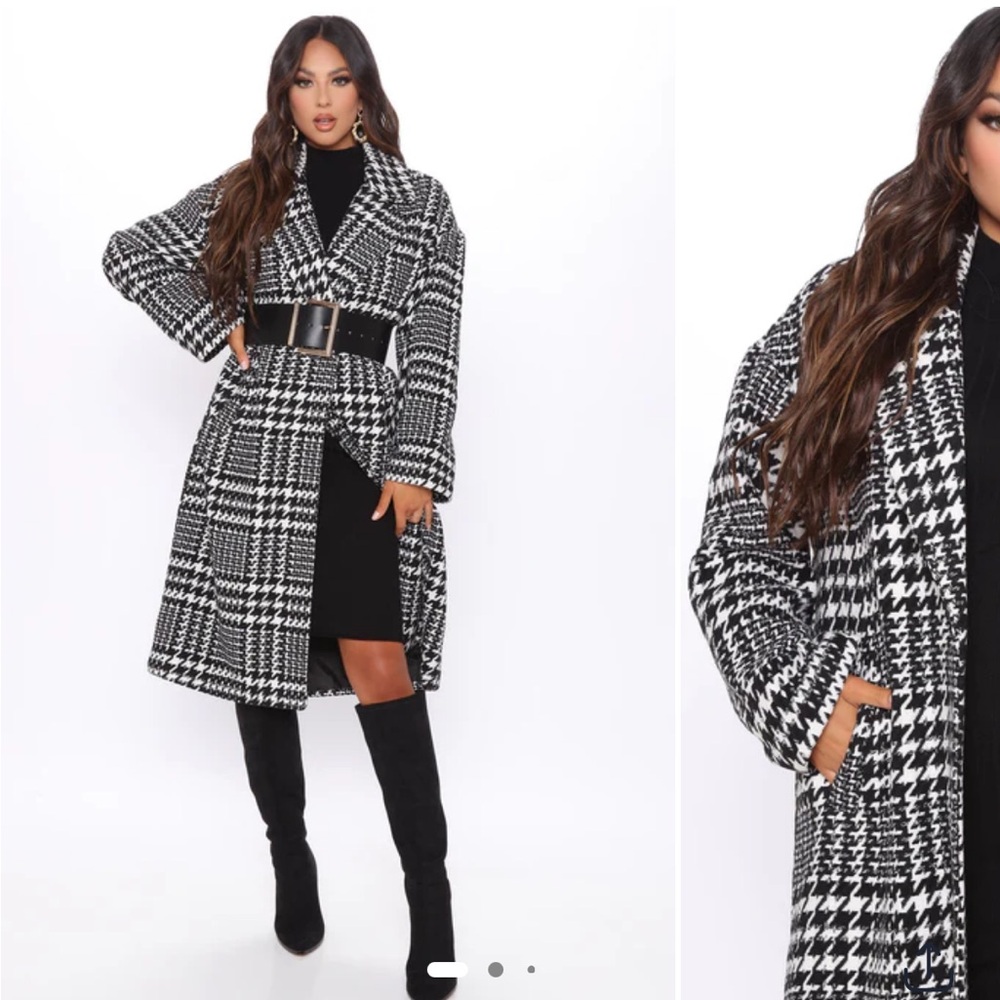 Deeper Love houndstooth coat